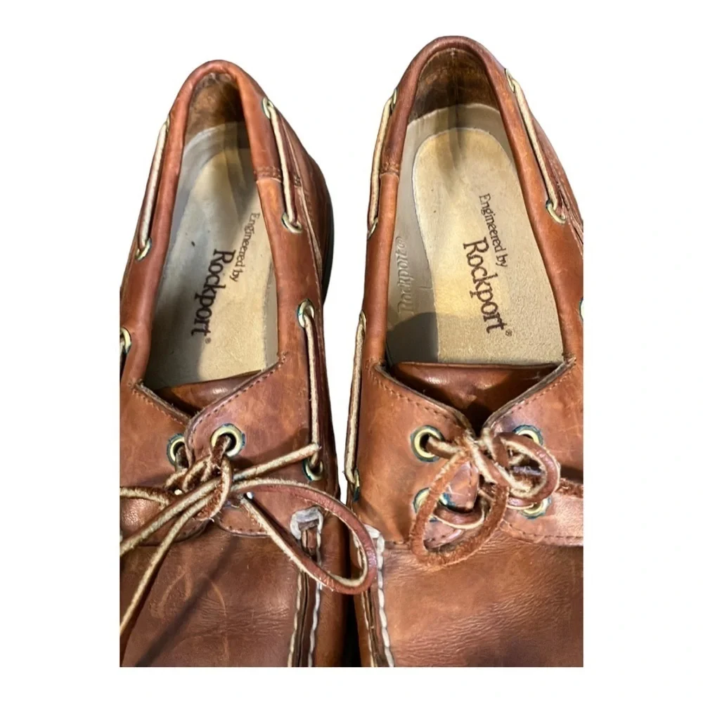 Rockport Perth Leather Boat Shoes Size 8M